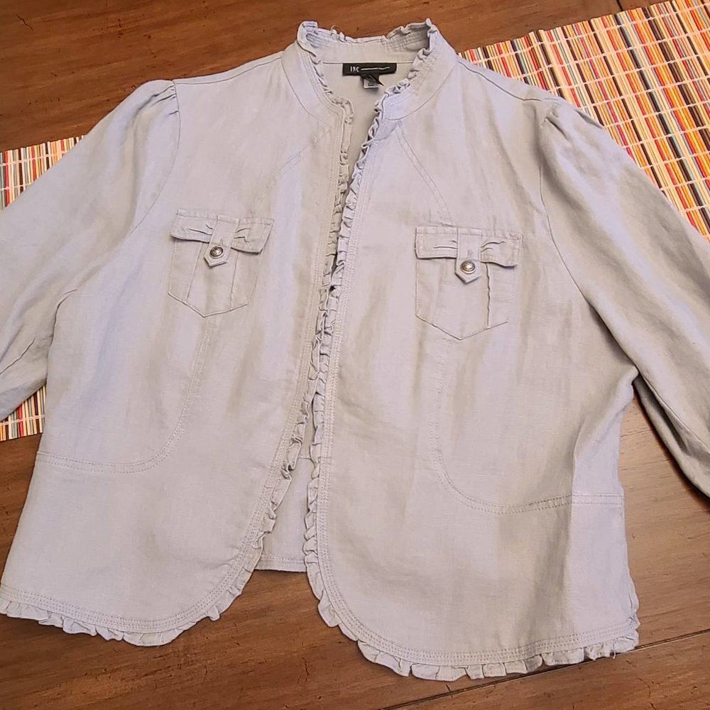INC International Concepts Linen Jacket Never Worn